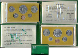 Singapore Coin Set Coins 1979 Uncirculated, The Year Of The Goat, Board Of Commissioners Of Currency_SUP - Singapur