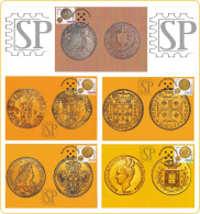 Portugal 2022 Postal Máximo Numismática Portuguesa  3.º Grupo D. Pedro II Coin Coins Monnaie Moeda Maximum Cpm Maxicard - Cartes-maximum (CM)