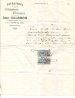 FACTURE.13.SAINT ETIENNE DU GRÈS.ENTREPRISE DE TERRASSEMENTS & NIVELLEMENTS.JEAN GALERON. - Old Professions