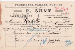 11-P.Savy....Fourrages, Pailles, Avoines....Castelnaudary....(Aude)...1925 - Landbouw