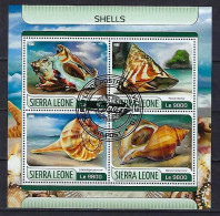 Coquillages Sierra Leone 2017 (408) Yvert 7013 à 7016 Oblitérés Used - Coneshells