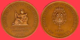 ** MEDAILLE  DEPOTS  Et  CONSIGNATIONS  1816  - 1966 ** - Other & Unclassified