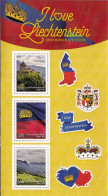Liechtenstein 2020: "I Love Liechtenstein" Folder Mit 3 Selbstklebe-Marken Feuillet 3 T-p Autoadhesives ** (DieMarke Li) - Unused Stamps
