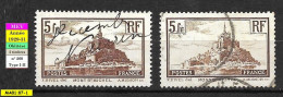 Timbre N° 260 Oblitéré : Type I-II  Mont St-Michel - Usados