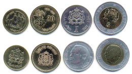 Maroc Monnaies Morocco Set : 4 Centimes: 5 Dirhams 1987, 1 Dirham 2002, 20/1987, 10/1423-2002 - Marruecos