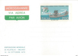 Aerogramma Italia '76 Lire 200 Stampa Spostata - Postwaardestukken