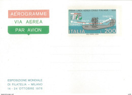 Aerogramma Italia '76 Lire 200 Stampa Spostata - Interi Postali