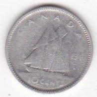 Canada 10 Cents 1947 George VI, En Argent, KM# 34 - Canada