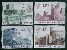 Castles High Values Windsor Edinburgh Mi 1174-1177 1988 Used Gebruikt Oblitere ENGLAND GRANDE-BRETAGNE GB GREAT BRITAIN - Usados