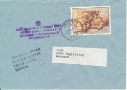 Yugoslavia Cover Sent To Denmark 12-11-1981 Single Franked Painting - Lettres & Documents