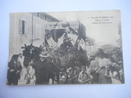 CPA 01 - VILLARS EN DOMBES - RARE ANIMATION FETES DU 7 JUILLET  CHAR DE BACCHUS - Villars-les-Dombes