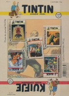 BELGIUM 2016 CELEBRATING 70 YEARS OF TINTIN MAGAZINE IMPERF MINIATURE SHEET MS MNH VERY LIMITED KNOWN RARE - Comics