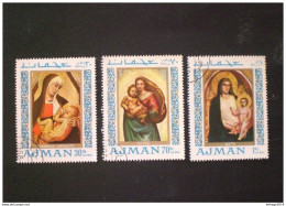 STAMPS EMIRATI ARABI AJMAN 1968 Airmail - Madonna Paintings - Ajman