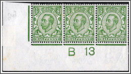SG 242 ½d Green B 13 Mounted Mint Hrd2a - Unused Stamps