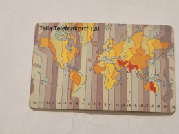 SWEDEN-(SE-TEL-120-0004)-Time Zones-(30)(Telefonkort 120)(tirage-200.000)(C45144848)-used Card+1card Prepiad Free - Zweden