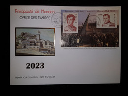 Monaco 2022 Monacophil NAPOLEON King Honore Departure  Island Elba Elbe Ms2v FDC PJ - Nuevos