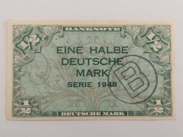 Germany 1/2 Mark 1948, West Berlin, Allied Occupation Banknote, B - Stempel - Griechenland