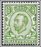 KGV SG339 ½d Green Downey Head Mounted Mint Hrd2d - Ongebruikt