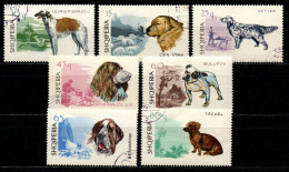 Albanien 1966 - Mi.Nr. 1104 - 1111 - Gestempelt Used - Tiere Animals Hunde Dogs - Honden