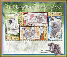 Botswana 2015. Vervet Monkey In Botswana (MNH OG) Miniature Sheet - Botswana (1966-...)