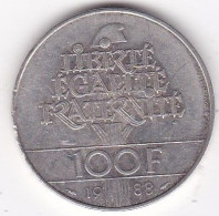 100 Francs Fraternité 1988, En Argent - 100 Francs