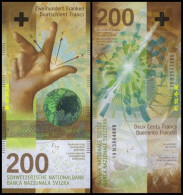 Switzerland 200 Francs 2019/2023, Hybrid, UNC - Suiza