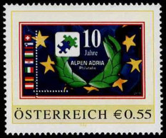 PM  10 Jahre Alpen Adria Philatelie  Ex Bogen Nr. 8007928  Postfrisch - Timbres Personnalisés