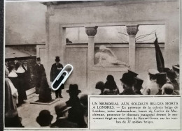 UN MEMORAL AUX SOLDATS BELGES MORTS A LONDRES 1933 / BARON De CARTIER De MARCHIENNE / 77 SOLDATS BELGES - Ohne Zuordnung