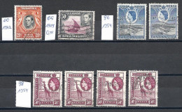 Uganda, 1942-1954, 8 Marken Gestempelt - Kenya, Uganda & Tanganyika