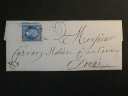 DN 4 FRANCE  LETTRE   1864  ETOILE DE PARIS N° 2 A DOUAIS  + N°22 VOISIN  +AFF. INTERESSANT++++ - 1849-1876: Classic Period