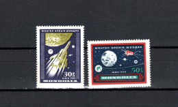 Mongolia 1959 Space, Luna 3, Set Of 2 MNH - Asia