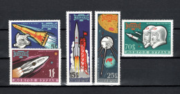Mongolia 1963 Space, Set Of 5 MNH - Asie