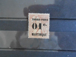 MARTINIQUE YT 26 01c. S. 2c. Lilas-brun S/paille* - Unused Stamps