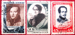 USSR  Russia  1939  Mi.726 - 728  M. Lermontov - Poet  3 V  Used - Usados