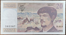 Billet 20 Francs CLAUDE DEBUSSY 1984 FRANCE N.013 - 20 F 1980-1997 ''Debussy''