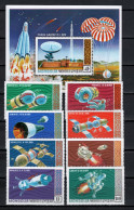 Mongolia 1971 Space Research Set Of 8 + S/s MNH - Asia