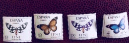 ESPAGNE 1966 IFNI 4 V Neuf ** MNH SPAIN Farfalle Papillons Butterflies Mariposas Schmetterlinge - Papillons
