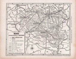 Carte Du Département Du Nord - Arrondissement D'AVESNES - Cartes Géographiques