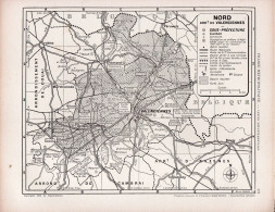 Carte Du Département Du Nord - Arrondissement De VALENCIENNES - Cartes Géographiques