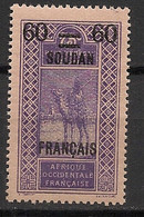 SOUDAN - 1922-27 - N°YT. 43 - Targui 60c Sur 75c - Neuf Luxe ** / MNH / Postfrisch - Unused Stamps