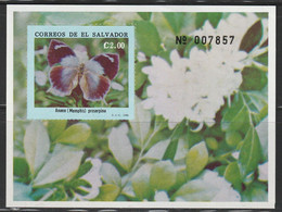 SALVADOR - BLOC N°39 ** (1990) PAPILLONS / Butterfly - El Salvador