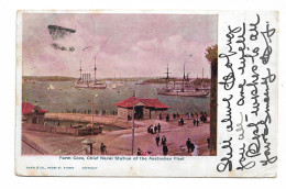 Postcard Australia NSW Sydney Farm Cove Australian Naval Anchorage Warships Posted 1904 - Sydney