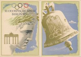 Telegram Germany 1936 - Unused - Schmuckblatt Telegramme Olympic Games Berlin 1936 - Brandenburger Tor - Clock - Autres & Non Classés