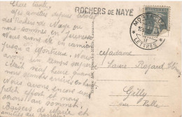 Cachet Linéaire : Les Rochers De Naye / Montreux 19.6.1920 - Marcophilie