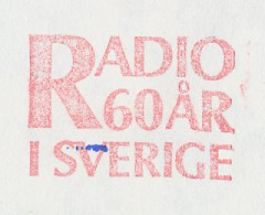 Meter Cover Sweden 1985 Radio - 60 Years In Sweden - Non Classés