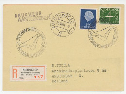 Registered Card / Special R Label Netherlands 1961 Scouting - Water Camp Nieuwkoop - Sonstige & Ohne Zuordnung
