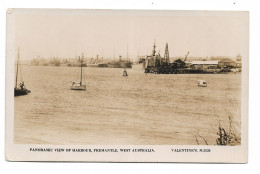 Postcard Australia WA Fremantle Panoramic View Of Harbour Ships Unposted RPPC - Fremantle