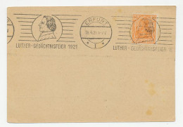 Card / Postmark Deutsches Reich / Germany 1921 Martin Luther Memory Celebration 1921 - Other & Unclassified