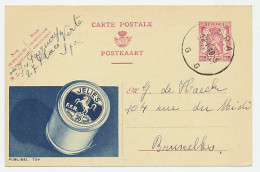 Publibel - Postal Stationery Belgium 1948 Horse - Yarn - Paardensport