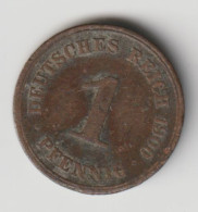 DEUTSCHES REICH 1900 A: 1 Pfennig, KM 10 - 1 Pfennig